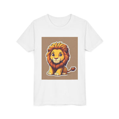 Cute Lion Youth Short Sleeve Tee, Kids Animal T-Shirt, Birthday Gift, Kids Apparel, Zoo Theme Shirt, Playful Lion Print