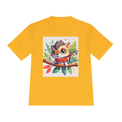 Cute Animal Graphic Tee, Unisex Moisture Wicking Tee, Lightweight T-Shirt, Perfect Gift for Animal Lovers, Outdoor Activities, Everyday Wear