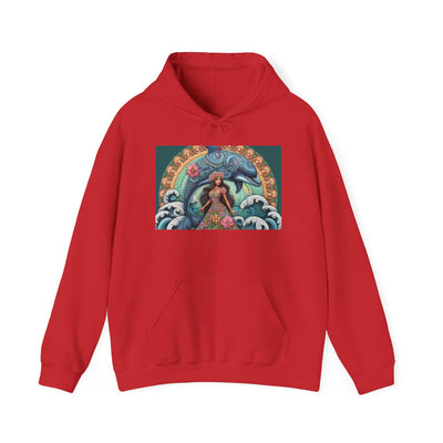 Artistic Mermaid Hooded Sweatshirt | Cozy Sweatshirt, Gift for Sea Lovers, Unique Hoodie, Ocean Art Apparel, Beachwear