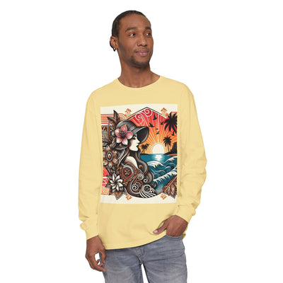 Hawaiian Sunset Floral Long Sleeve Tee