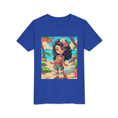 Tropical Paradise Youth Tee, Summer Fun Shirt, Kid's Beachwear, Vacation Outfit, Cute Graphic Tee, Birthday Gift for Kids