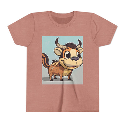 Cute Cartoon Cow Youth Tee, Kid's Shirt for Birthdays, Playdates, Gift for Animal Lovers, Fun Party Wear, Casual Everyday Style