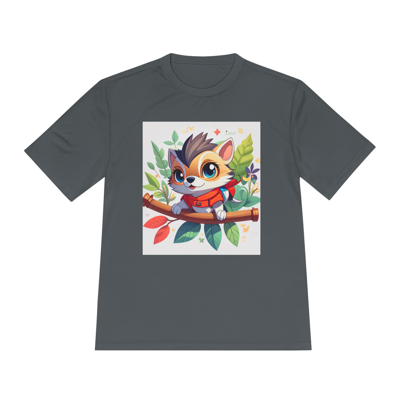 Cute Animal Graphic Tee, Unisex Moisture Wicking Tee, Lightweight T-Shirt, Perfect Gift for Animal Lovers, Outdoor Activities, Everyday Wear