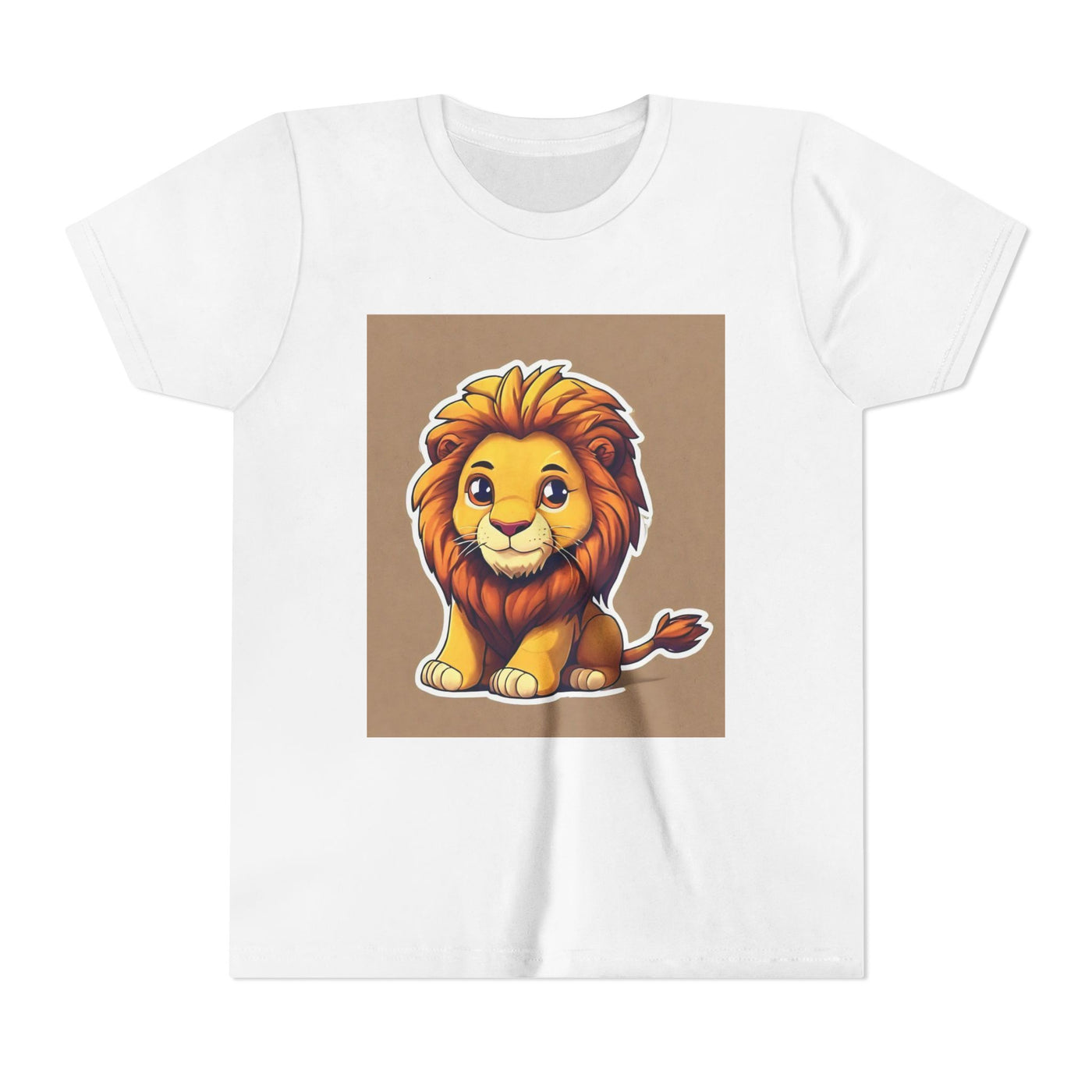 Cute Lion Youth Short Sleeve Tee, Kids Animal T-Shirt, Birthday Gift, Kids Apparel, Zoo Theme Shirt, Playful Lion Print