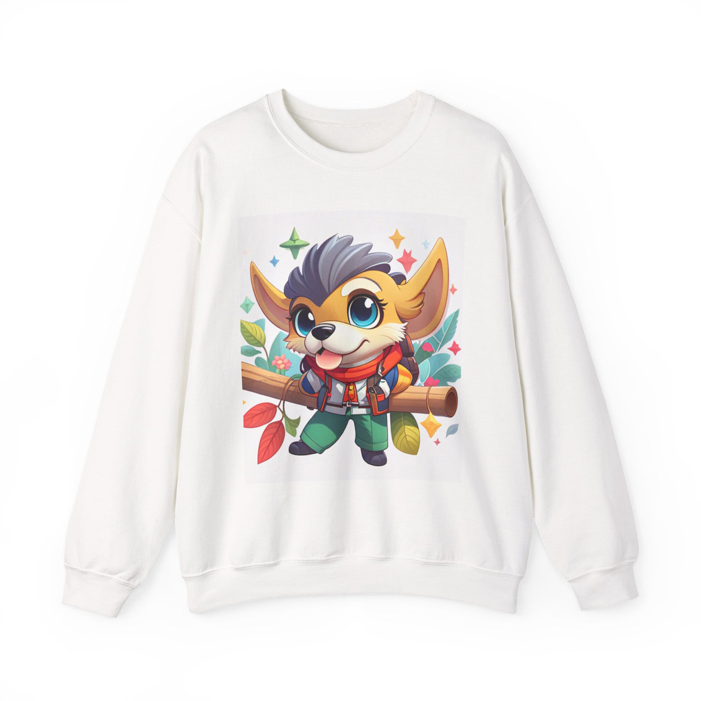 Cute Cartoon Animal Sweatshirt, Cozy Unisex Sweatshirt for Kids and Adults, Fall Fashion, Gift for Animal Lovers, Warm Crewneck