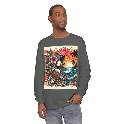Hawaiian Sunset Floral Long Sleeve Tee