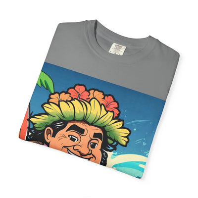 Hawaiian Surf Vibe T-Shirt - Unisex Garment-Dyed Tee, Summer Fashion, Beachwear, Gift for Him/Her, Tropical Party Shirt