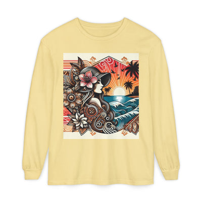 Hawaiian Sunset Floral Long Sleeve Tee
