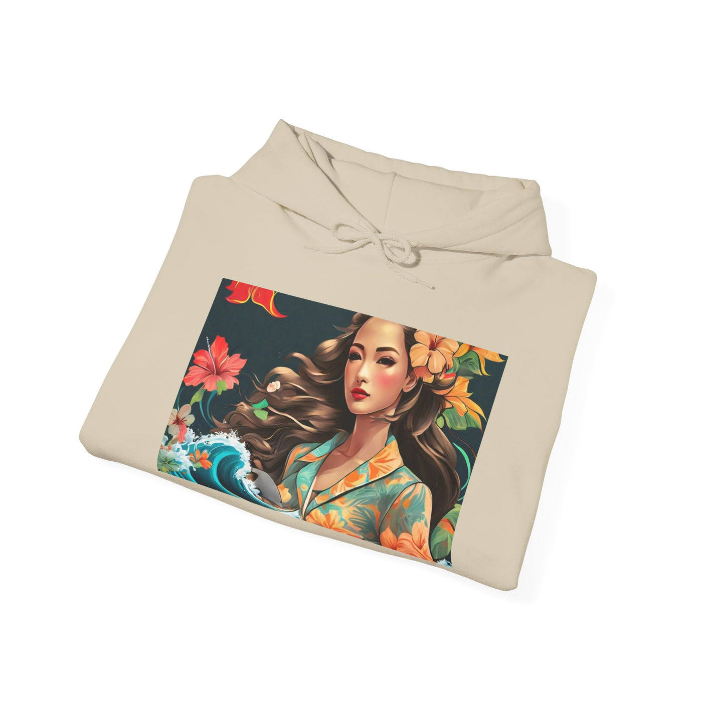 Tropical Floral Hoodie, Cozy Sweatshirt, Beach Vibe Apparel, Boho Style Outerwear, Perfect Gift for Nature Lovers