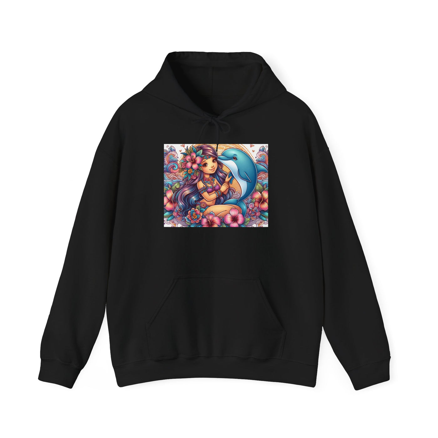 Colorful Mermaid Art Sweatshirt, Cozy Hoodie, Gift for Art Lovers, Unique Lounge Wear, Ocean-Inspired Apparel, Vibrant Graphic Hoodie