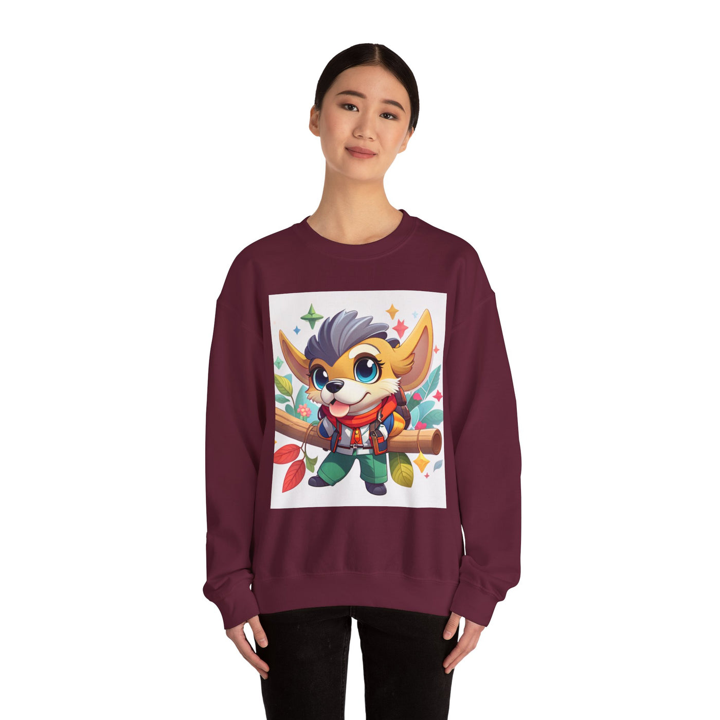 Cute Cartoon Animal Sweatshirt, Cozy Unisex Sweatshirt for Kids and Adults, Fall Fashion, Gift for Animal Lovers, Warm Crewneck