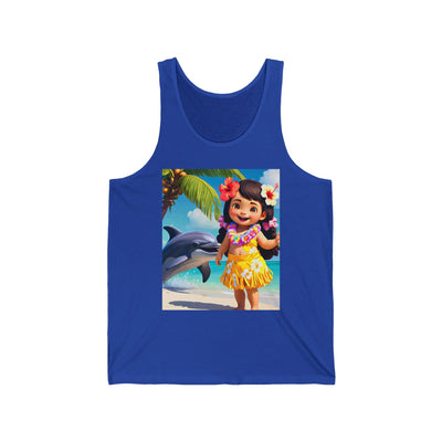 Tropical Kid's Jersey Tank, Summer Beachwear, Luau Party Attire, Fun Vacation Outfit, Kid's Hawaiian Shirt, Cute Graphic Tee