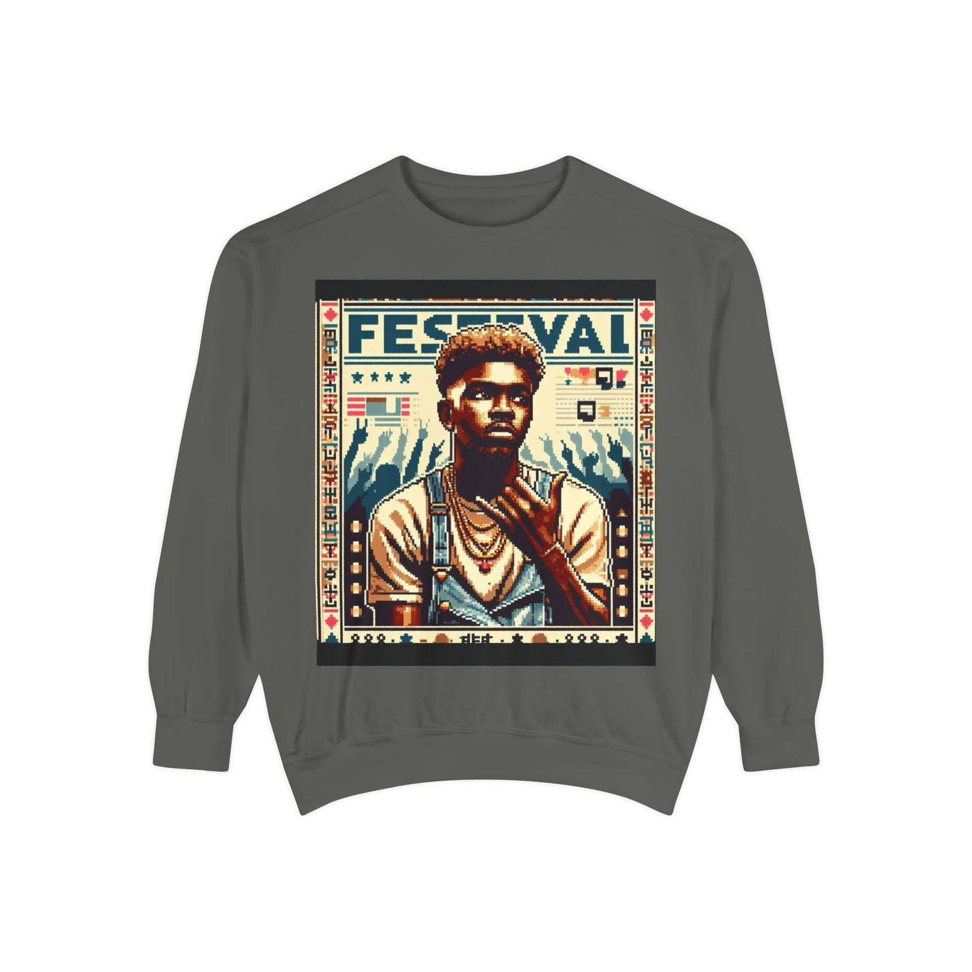 Festival Portrait Sweatshirt — Vintage Concert Graphic Pullover