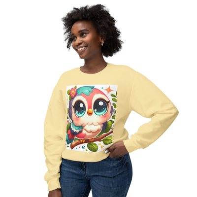Cute Owl Graphic Sweatshirt, Cozy Crewneck, Gift for Animal Lovers, Casual Wear, Ideal for Fall, Nature Lover Gift