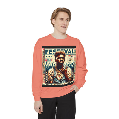 Festival Portrait Sweatshirt — Vintage Concert Graphic Pullover