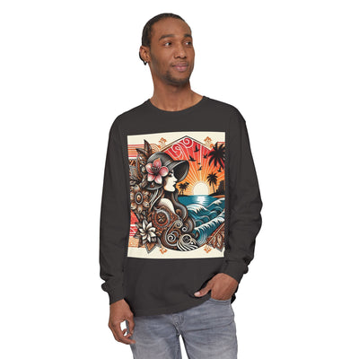 Hawaiian Sunset Floral Long Sleeve Tee