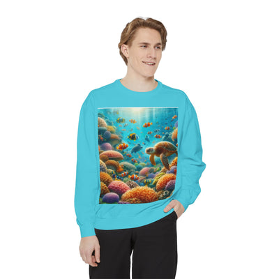 Coral Reef Adventure Sweatshirt | Eco-Friendly Style, Coastal Vibes, Perfect Gift for Ocean Lovers, Summer Apparel, Unique Beachwear
