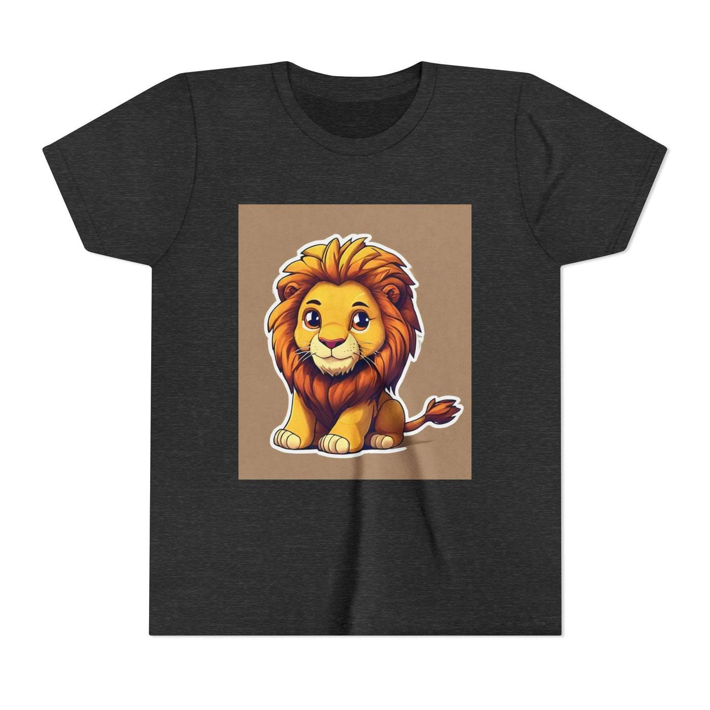 Cute Lion Youth Short Sleeve Tee, Kids Animal T-Shirt, Birthday Gift, Kids Apparel, Zoo Theme Shirt, Playful Lion Print