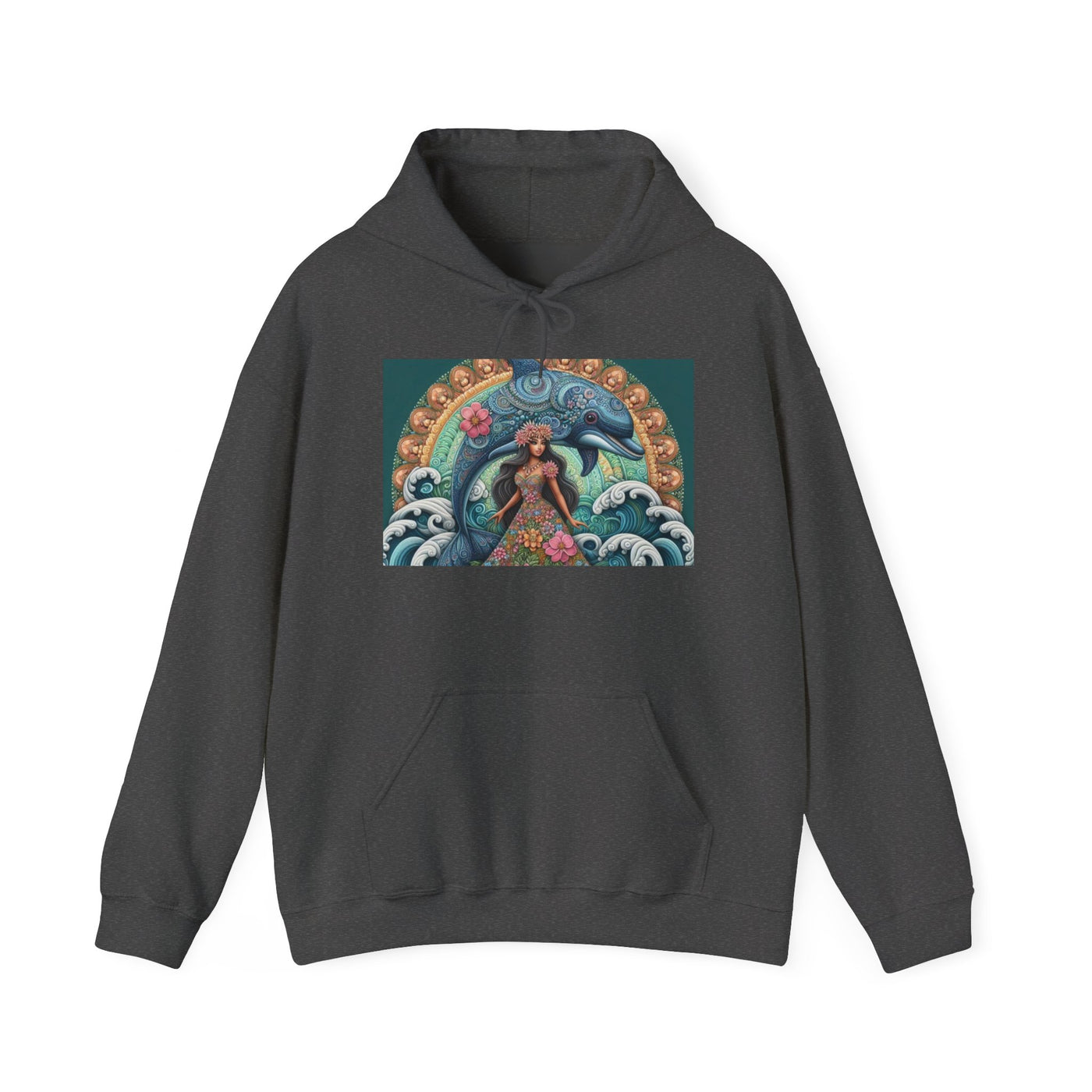 Artistic Mermaid Hooded Sweatshirt | Cozy Sweatshirt, Gift for Sea Lovers, Unique Hoodie, Ocean Art Apparel, Beachwear