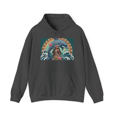 Artistic Mermaid Hooded Sweatshirt | Cozy Sweatshirt, Gift for Sea Lovers, Unique Hoodie, Ocean Art Apparel, Beachwear