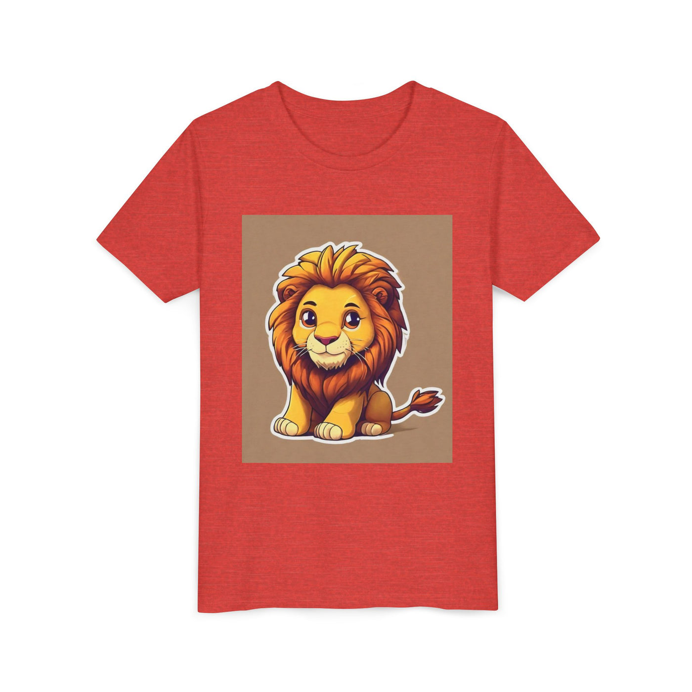 Cute Lion Youth Short Sleeve Tee, Kids Animal T-Shirt, Birthday Gift, Kids Apparel, Zoo Theme Shirt, Playful Lion Print