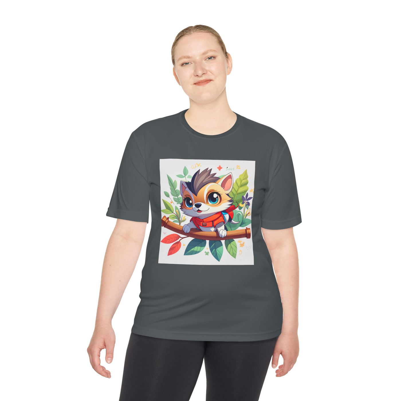 Cute Animal Graphic Tee, Unisex Moisture Wicking Tee, Lightweight T-Shirt, Perfect Gift for Animal Lovers, Outdoor Activities, Everyday Wear