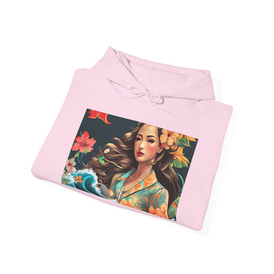 Tropical Floral Hoodie, Cozy Sweatshirt, Beach Vibe Apparel, Boho Style Outerwear, Perfect Gift for Nature Lovers