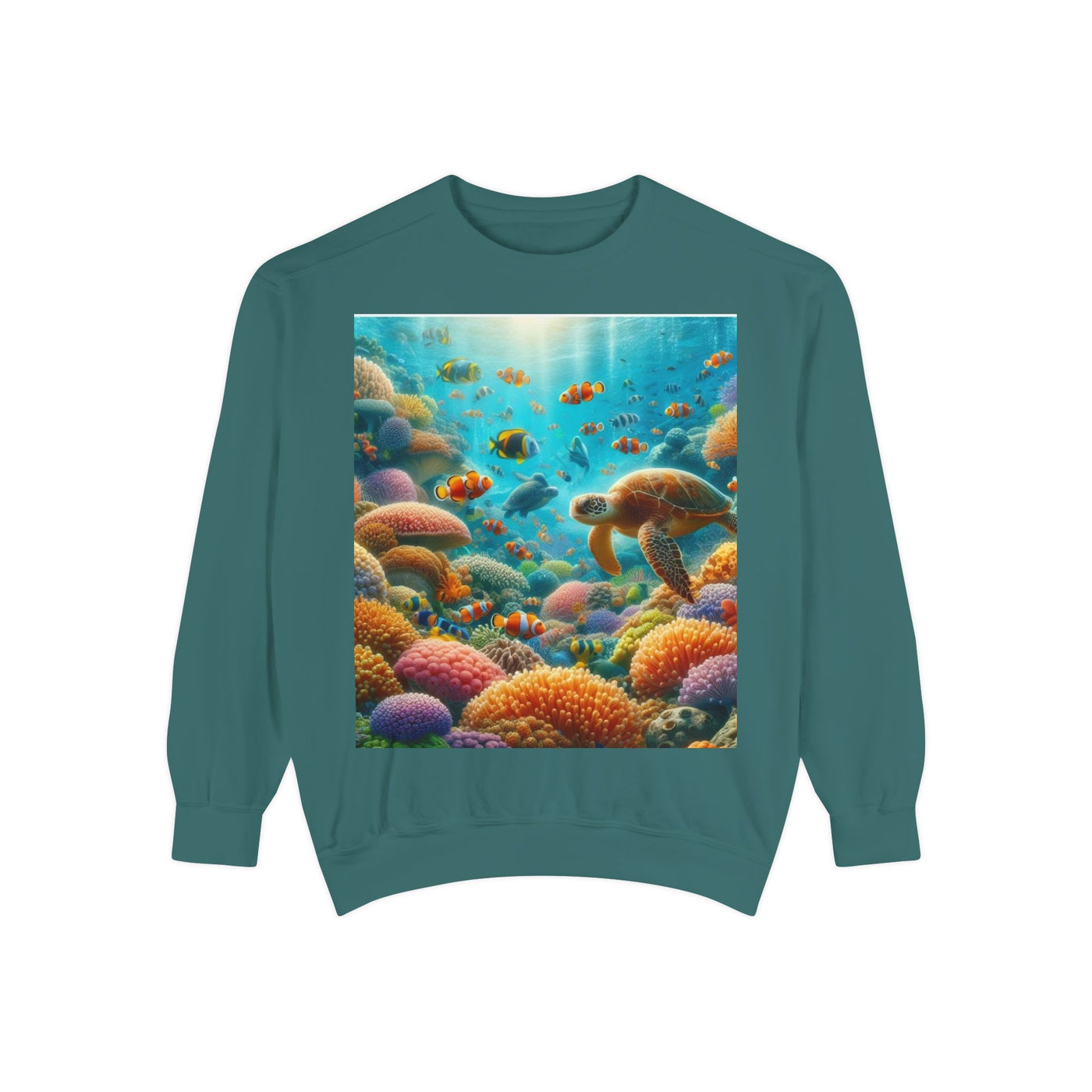 Coral Reef Adventure Sweatshirt | Eco-Friendly Style, Coastal Vibes, Perfect Gift for Ocean Lovers, Summer Apparel, Unique Beachwear