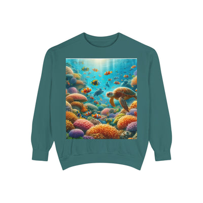 Coral Reef Adventure Sweatshirt | Eco-Friendly Style, Coastal Vibes, Perfect Gift for Ocean Lovers, Summer Apparel, Unique Beachwear