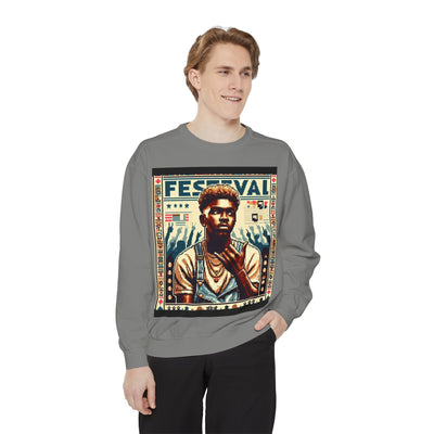 Festival Portrait Sweatshirt — Vintage Concert Graphic Pullover