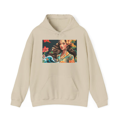 Tropical Floral Hoodie, Cozy Sweatshirt, Beach Vibe Apparel, Boho Style Outerwear, Perfect Gift for Nature Lovers