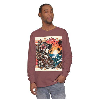 Hawaiian Sunset Floral Long Sleeve Tee