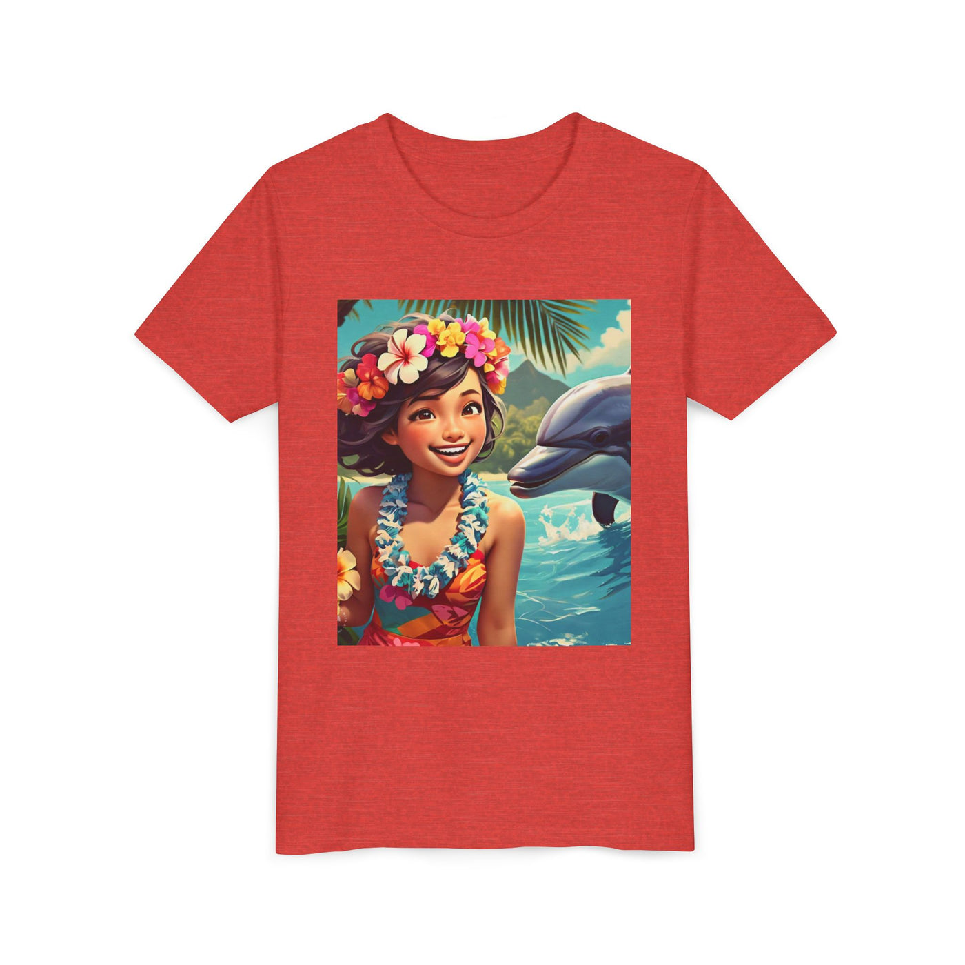 Hawaiian Youth Tee, Summer T-Shirt, Tropical Kids Shirt, Beachwear, Luau Outfit, Vacation Apparel