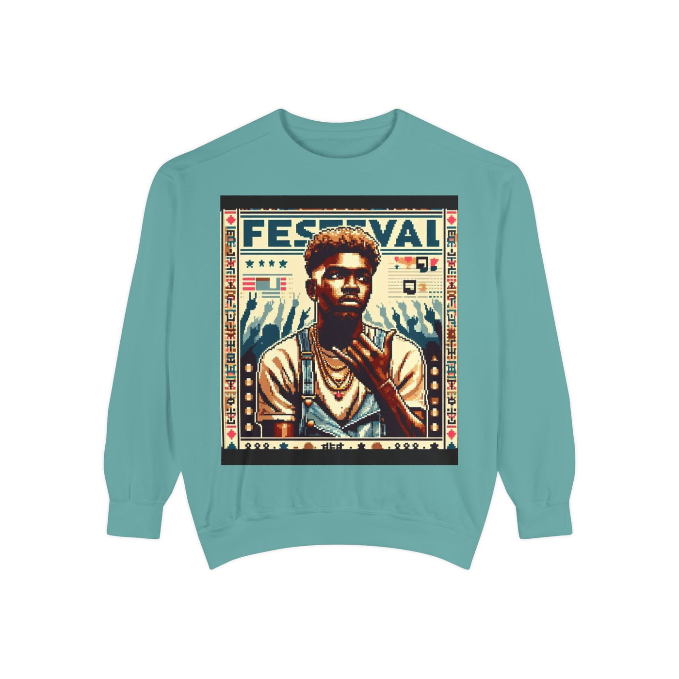 Festival Portrait Sweatshirt — Vintage Concert Graphic Pullover