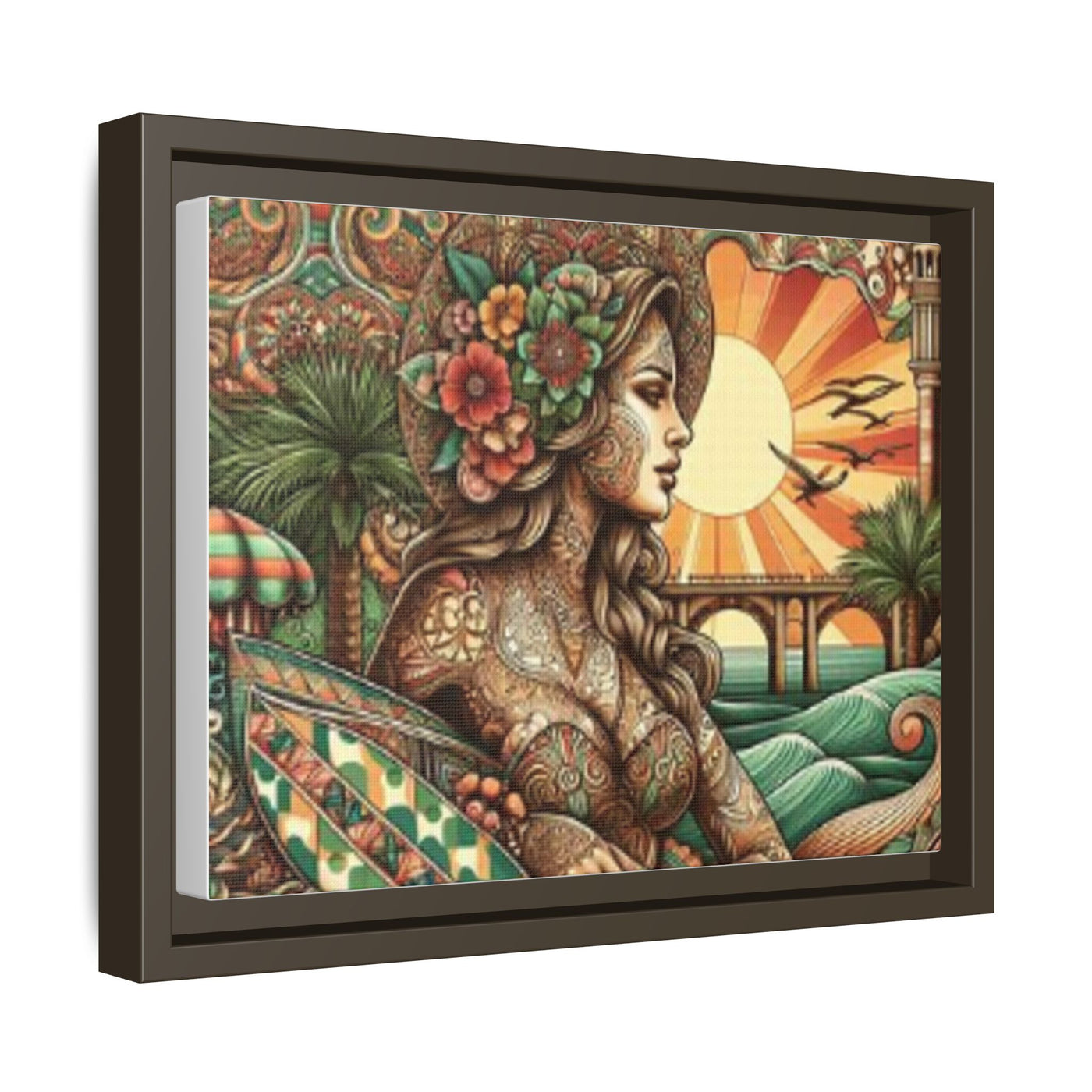 Bohemian Wall Art, Framed Beach Print, Home Decor, Coastal Art, Boho Wall Decor, Gift for Her