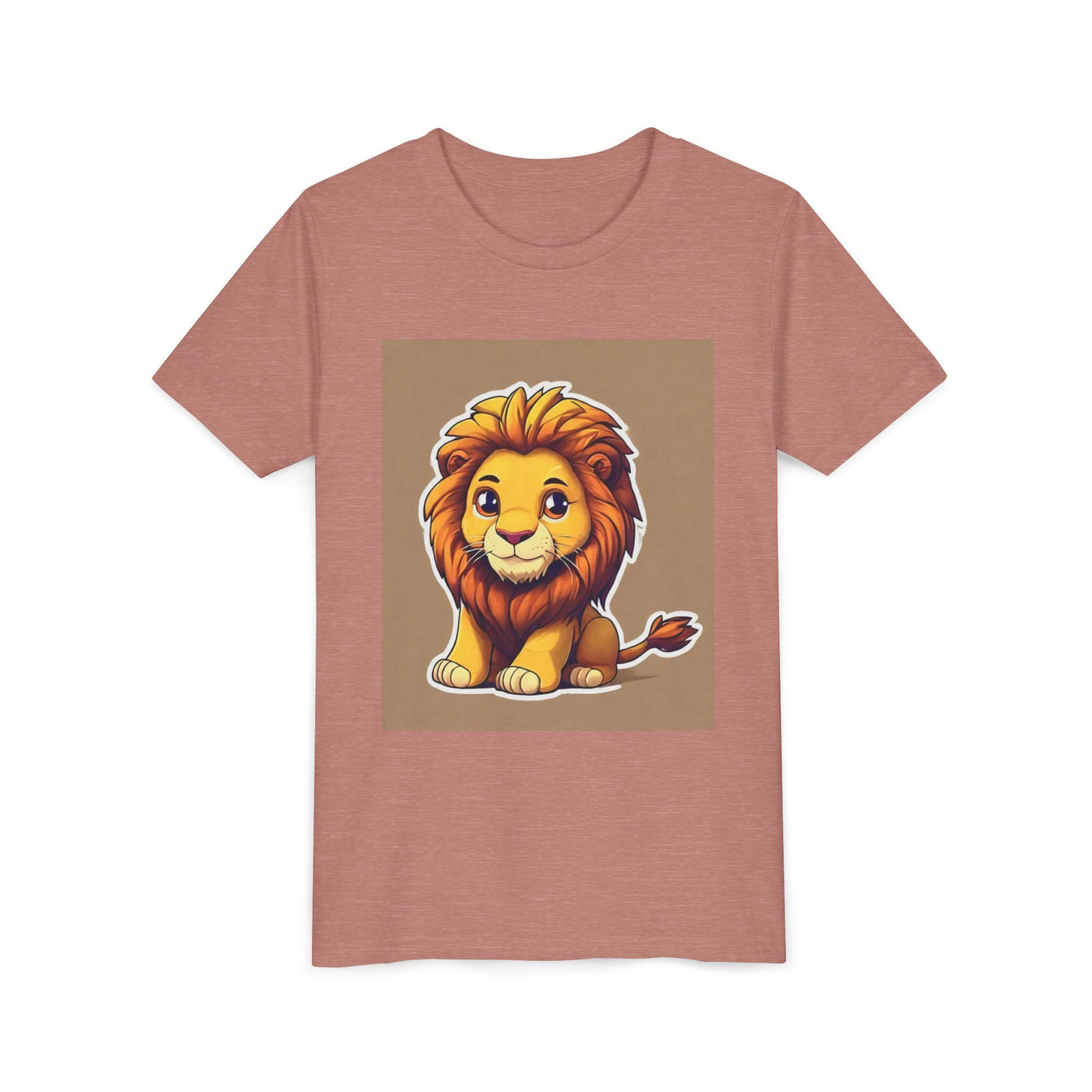 Cute Lion Youth Short Sleeve Tee, Kids Animal T-Shirt, Birthday Gift, Kids Apparel, Zoo Theme Shirt, Playful Lion Print