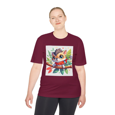 Cute Animal Graphic Tee, Unisex Moisture Wicking Tee, Lightweight T-Shirt, Perfect Gift for Animal Lovers, Outdoor Activities, Everyday Wear