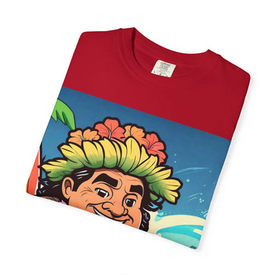 Hawaiian Surf Vibe T-Shirt - Unisex Garment-Dyed Tee, Summer Fashion, Beachwear, Gift for Him/Her, Tropical Party Shirt