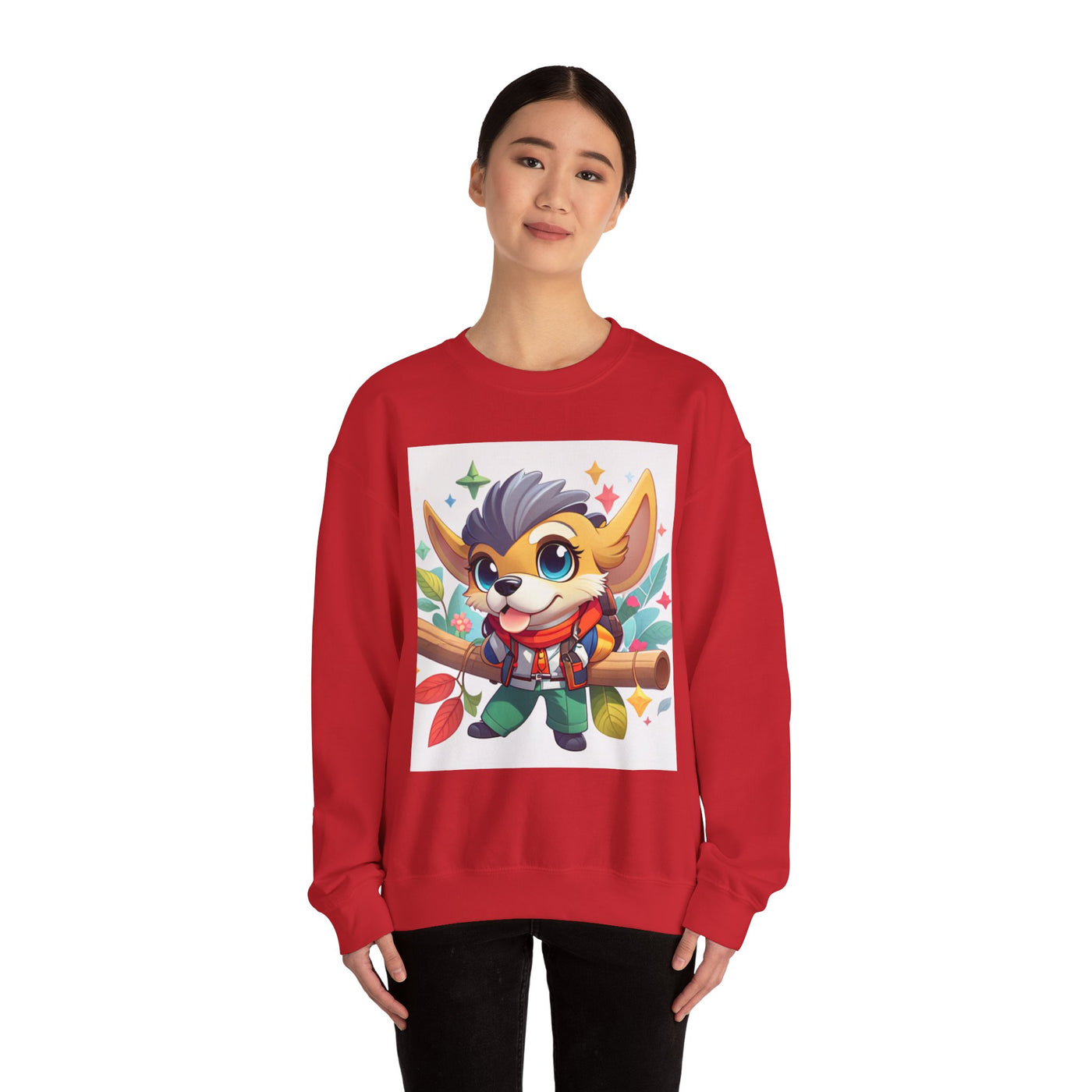 Cute Cartoon Animal Sweatshirt, Cozy Unisex Sweatshirt for Kids and Adults, Fall Fashion, Gift for Animal Lovers, Warm Crewneck