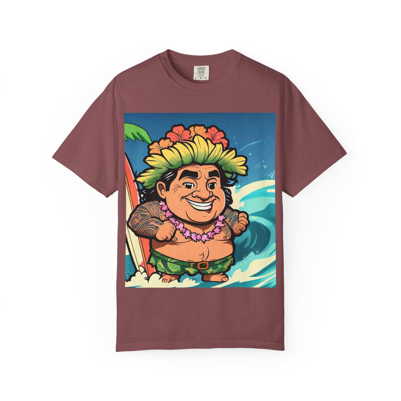 Hawaiian Surf Vibe T-Shirt - Unisex Garment-Dyed Tee, Summer Fashion, Beachwear, Gift for Him/Her, Tropical Party Shirt