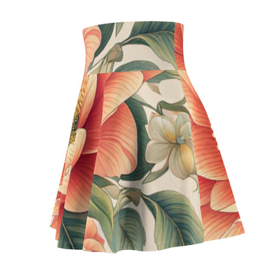 Floral Women's Skater Skirt, Stylish Summer Skirt, Vacation Outfit, Cute Floral Dress, Boho Skirt for Parties, Casual Wear