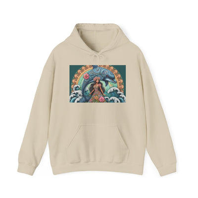 Artistic Mermaid Hooded Sweatshirt | Cozy Sweatshirt, Gift for Sea Lovers, Unique Hoodie, Ocean Art Apparel, Beachwear