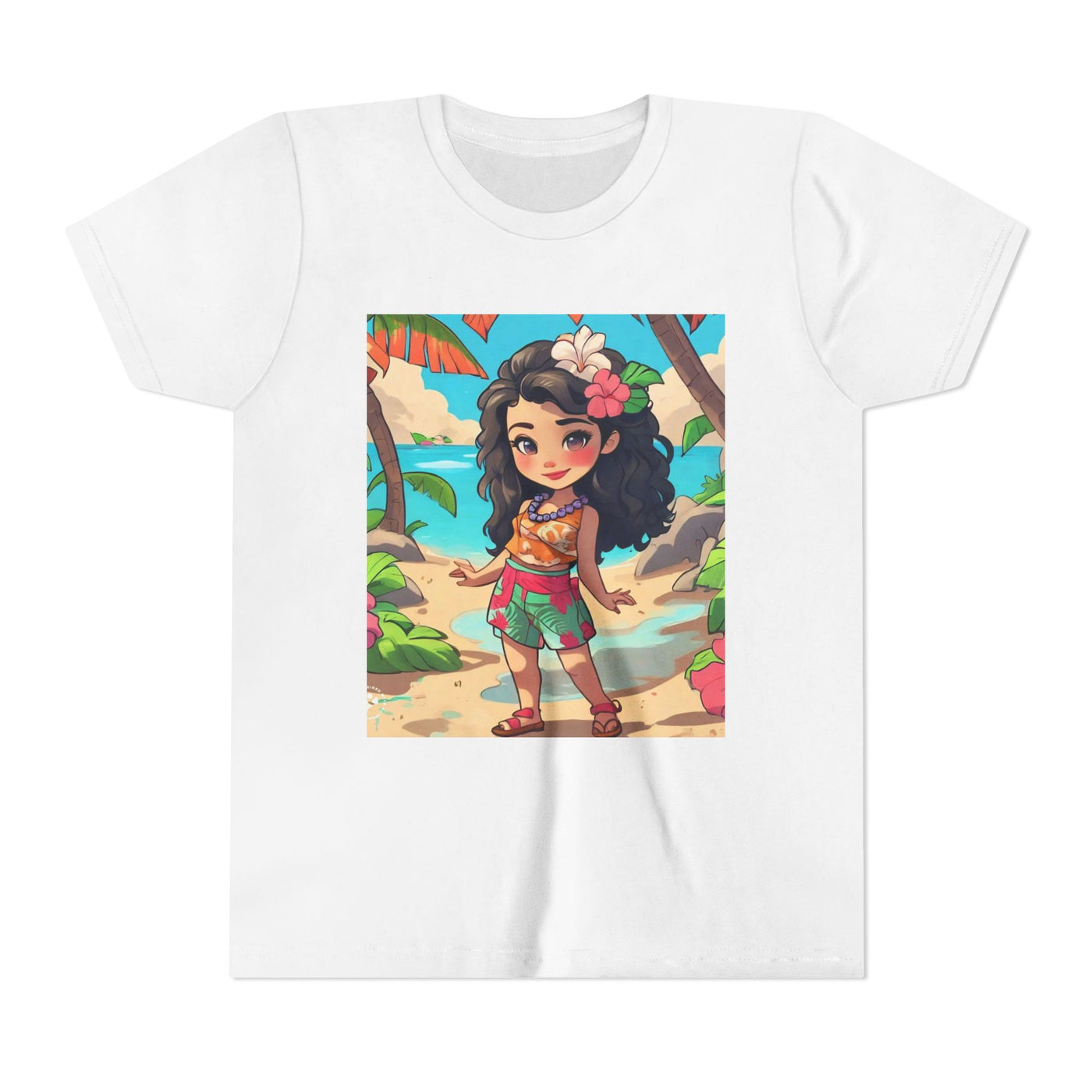 Tropical Paradise Youth Tee, Summer Fun Shirt, Kid's Beachwear, Vacation Outfit, Cute Graphic Tee, Birthday Gift for Kids