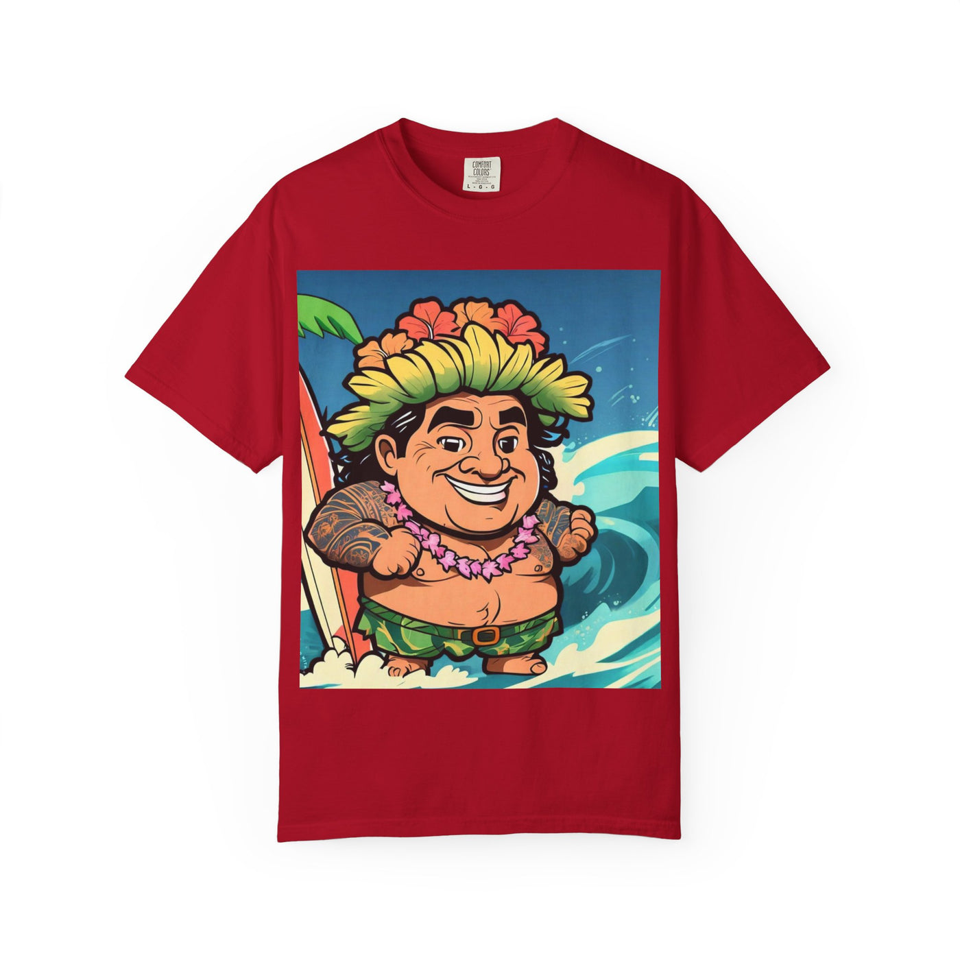 Hawaiian Surf Vibe T-Shirt - Unisex Garment-Dyed Tee, Summer Fashion, Beachwear, Gift for Him/Her, Tropical Party Shirt