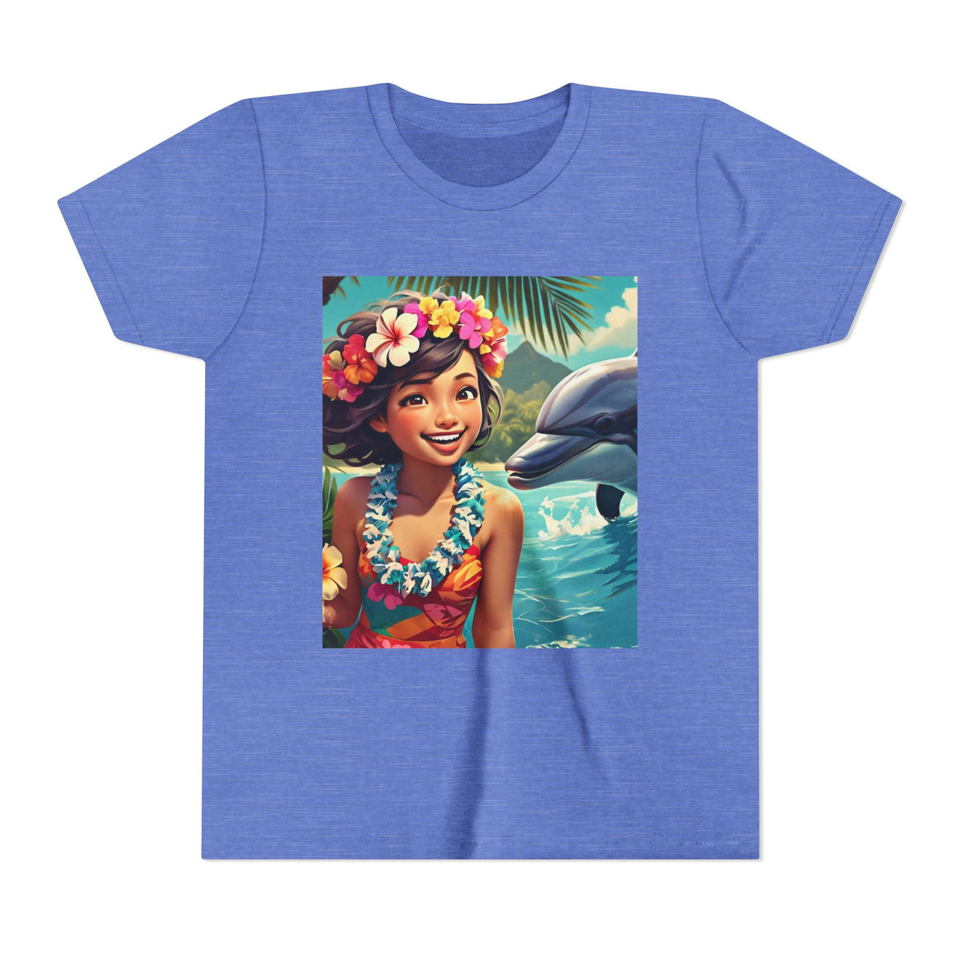 Hawaiian Youth Tee, Summer T-Shirt, Tropical Kids Shirt, Beachwear, Luau Outfit, Vacation Apparel