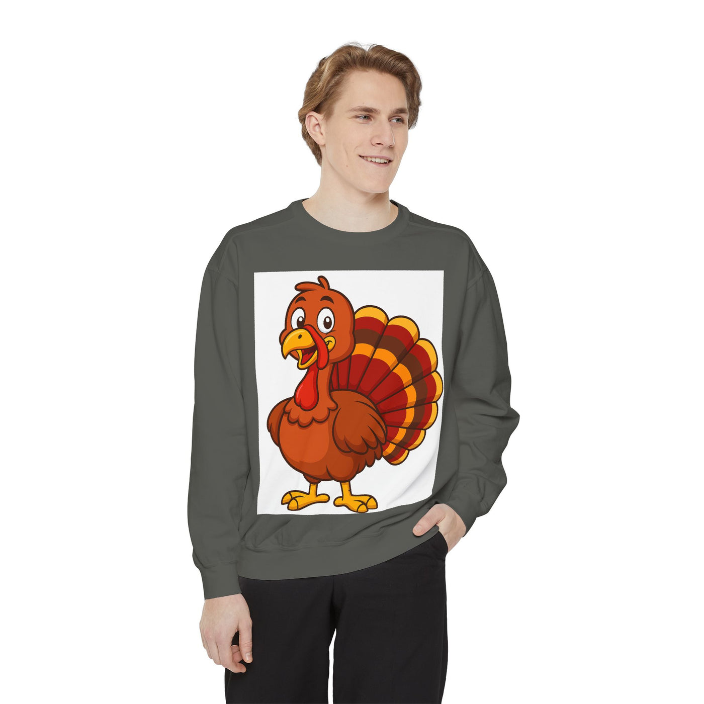 Thanksgiving Turkey Sweatshirt - Cute Cartoon Turkey Pullover
