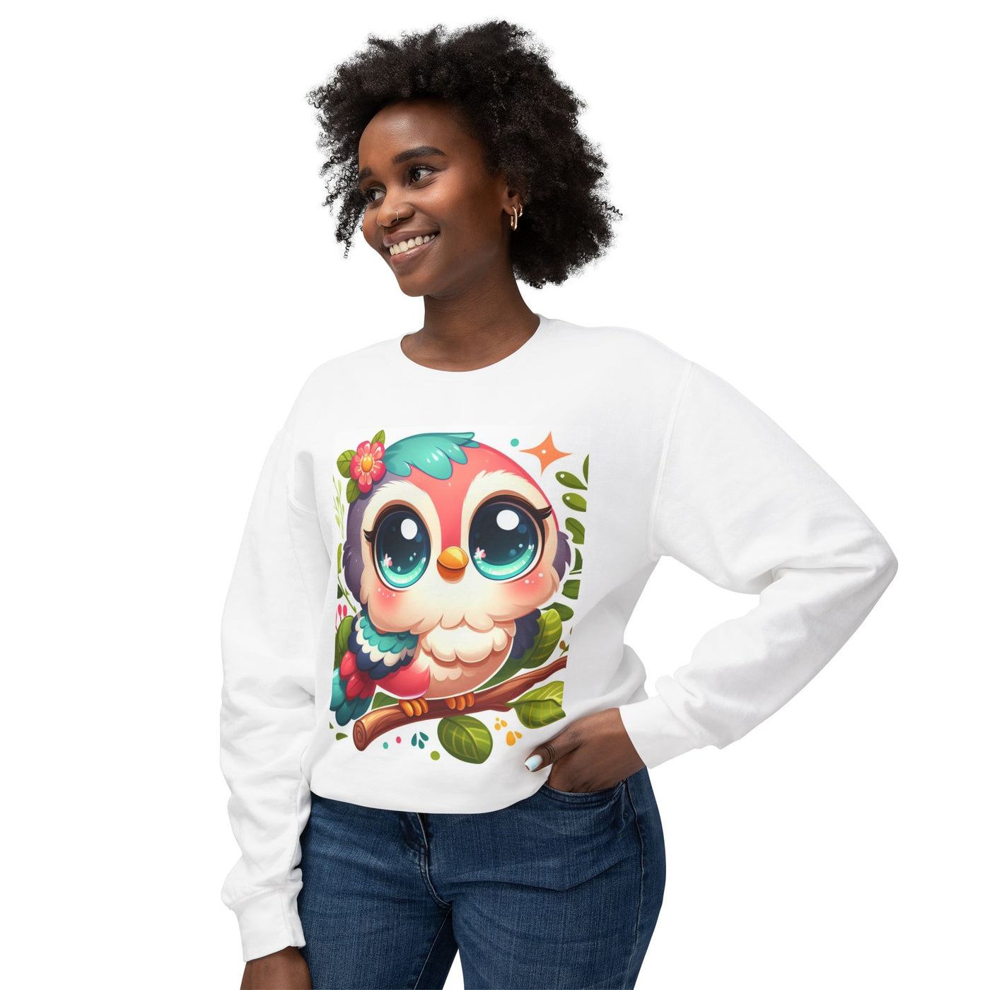 Cute Owl Graphic Sweatshirt, Cozy Crewneck, Gift for Animal Lovers, Casual Wear, Ideal for Fall, Nature Lover Gift