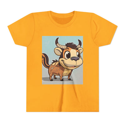 Cute Cartoon Cow Youth Tee, Kid's Shirt for Birthdays, Playdates, Gift for Animal Lovers, Fun Party Wear, Casual Everyday Style