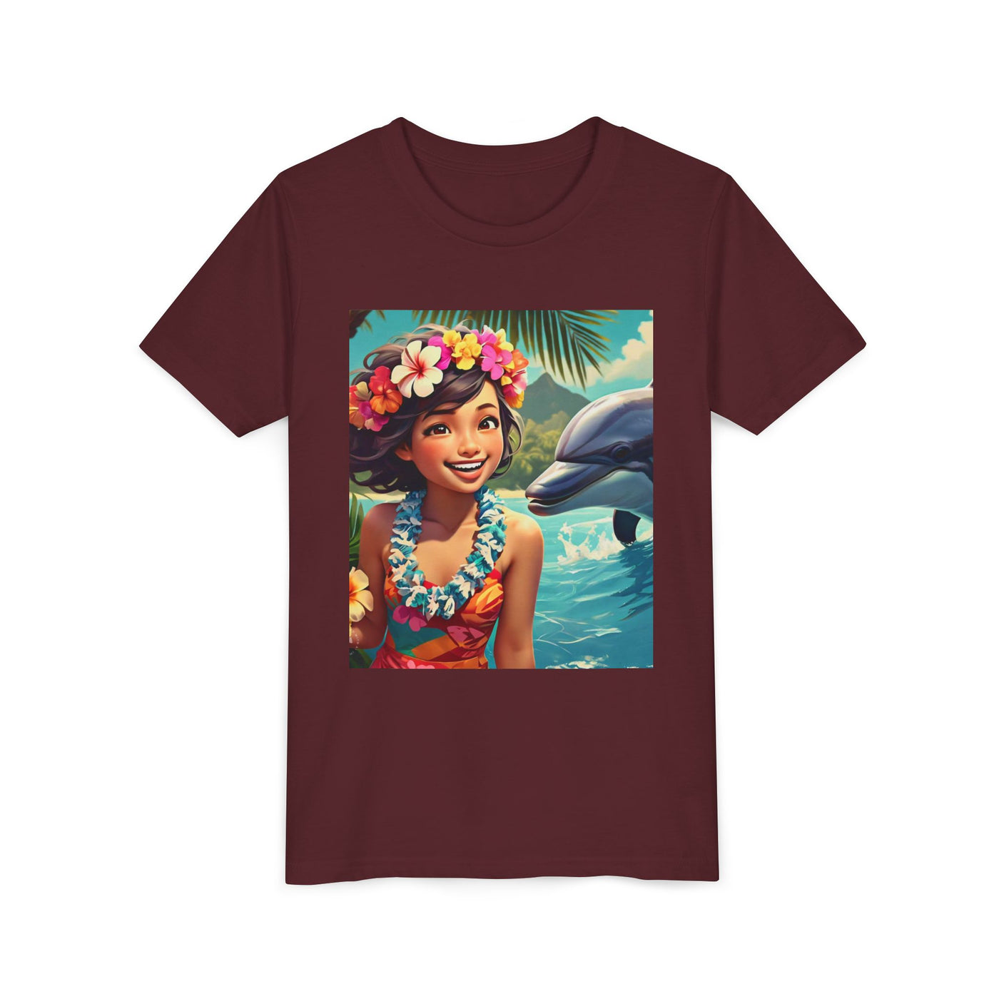 Hawaiian Youth Tee, Summer T-Shirt, Tropical Kids Shirt, Beachwear, Luau Outfit, Vacation Apparel