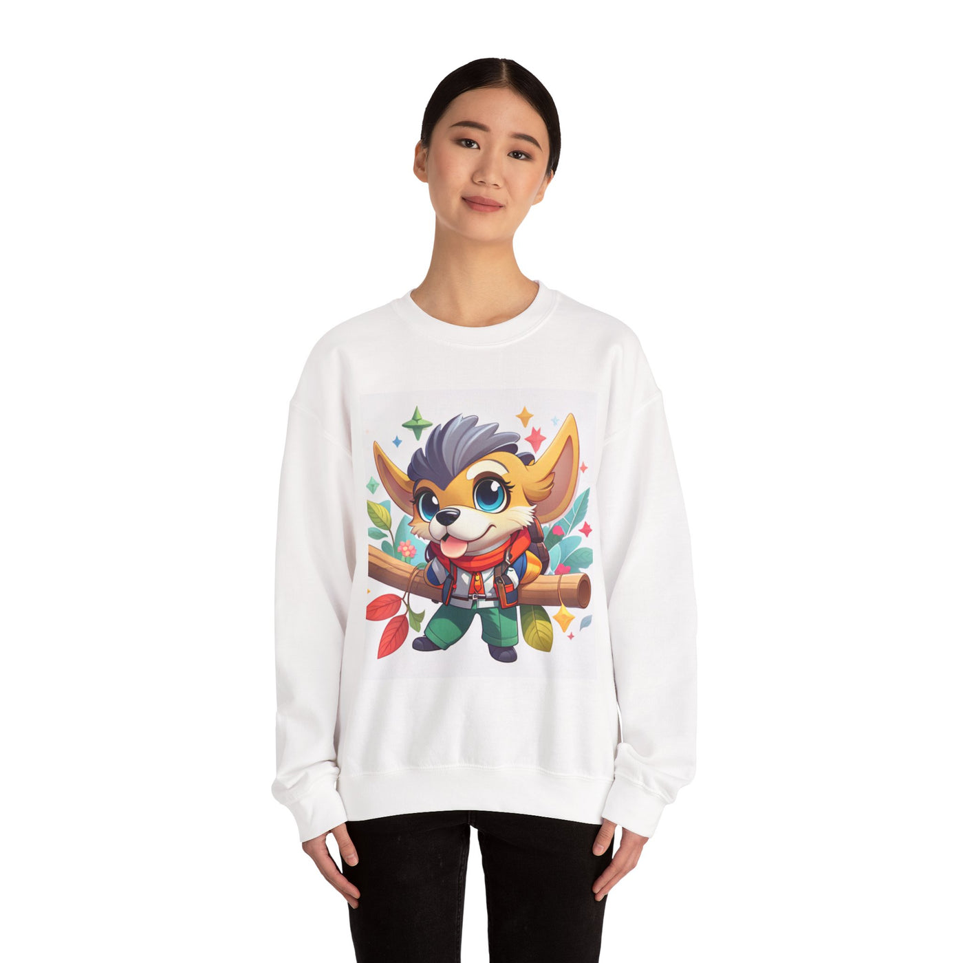 Cute Cartoon Animal Sweatshirt, Cozy Unisex Sweatshirt for Kids and Adults, Fall Fashion, Gift for Animal Lovers, Warm Crewneck